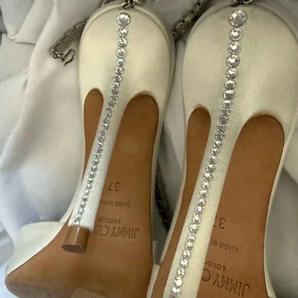 Jimmy Choo Saeda Satin Sandals 100, size 37 - Picture 8 of 9